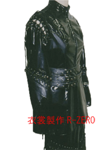 黒いレザー風オーダーメイド衣装製作例