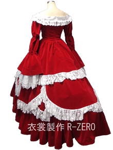 赤い西洋ドレス風オーダーメイド衣装製作例